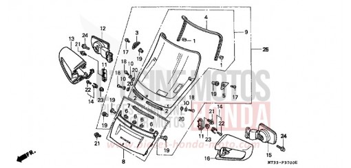 WIND SCREEN ST1100N de 1992